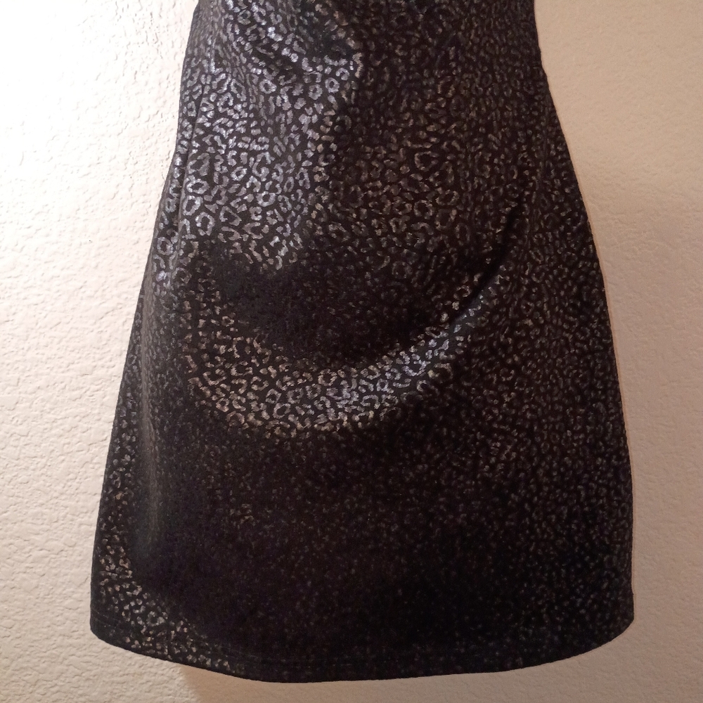 Urban Outfitters Black Leopard Print Dress Backless Size Medium - Picture 5 of 15